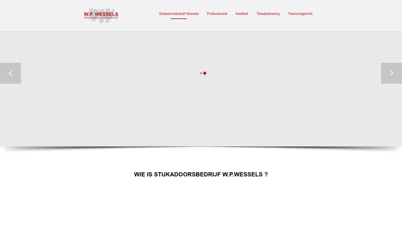 Website van Stucadoorsbedrijf W.P. Wessels