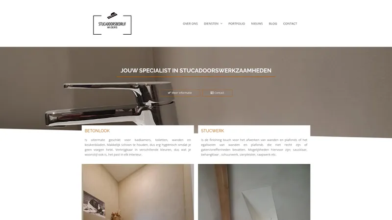 Website van Stucadoorsbedrijf Wijers