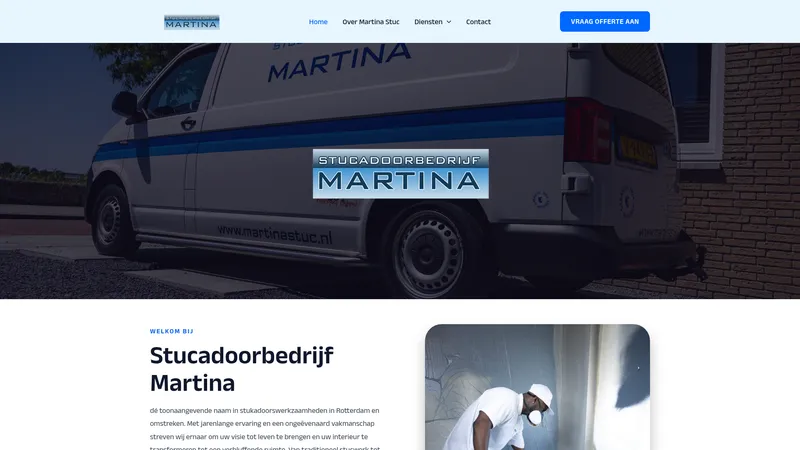 Website van Stucadoorsbedrijfmartina