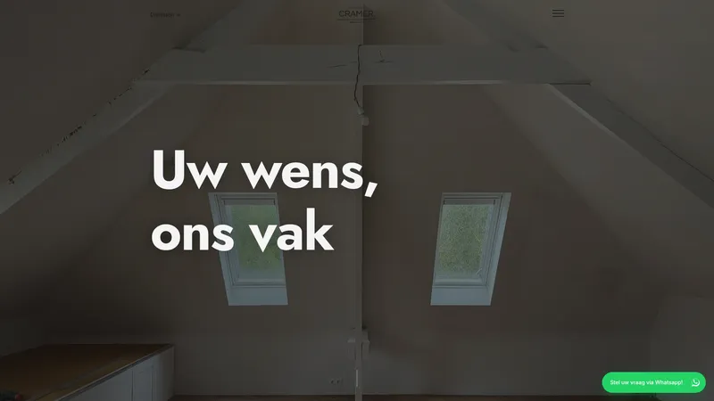 Website van Stucbedrijf cramer.