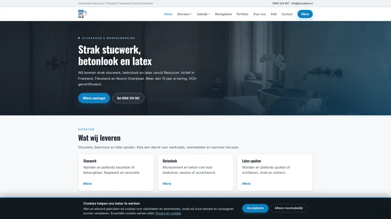Website van Stucplaza