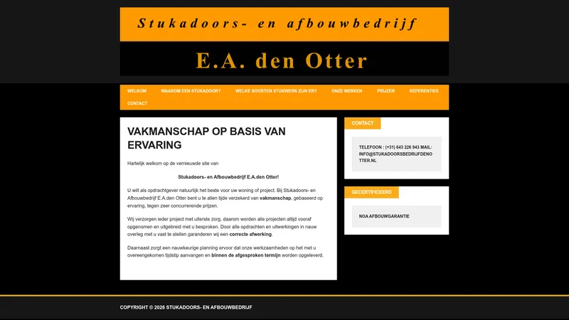 Website van Stuk. & Afbouwbedr. Den Otter