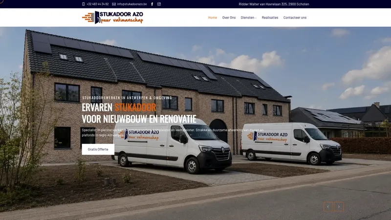 Website van Stukadoor AZO