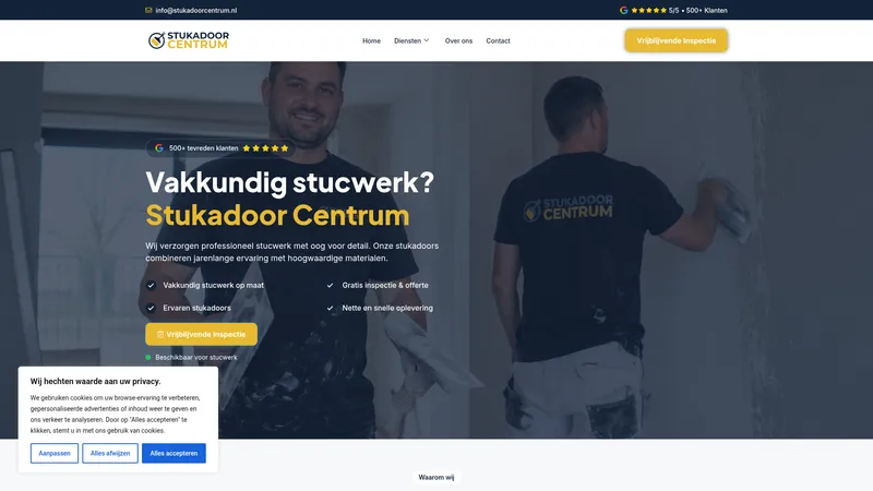Website van Stukadoor Breda