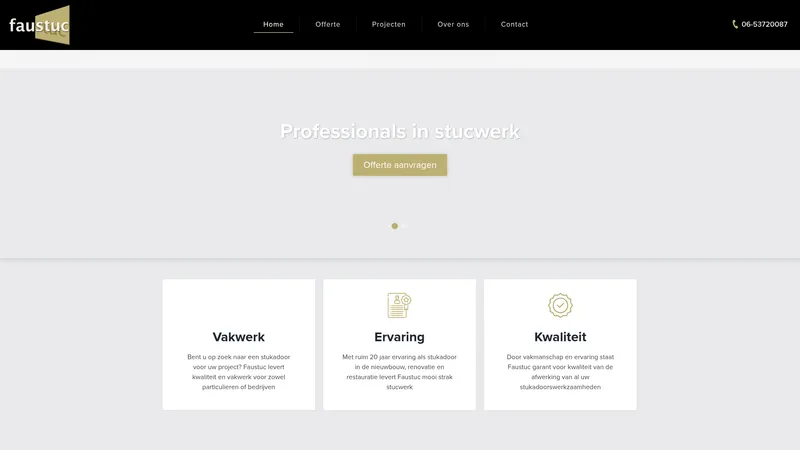 Website van stukadoor faustuc