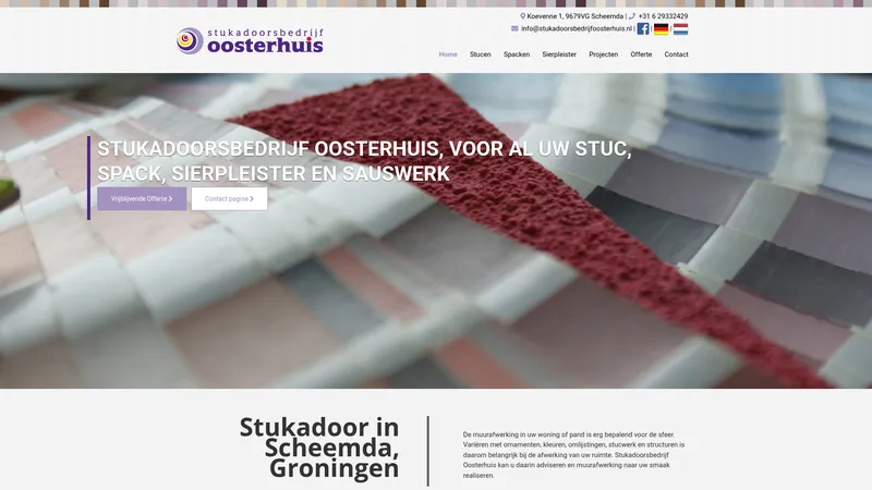 Website van Stukadoorbedrijf Oosterhuis