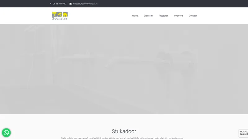 Website van Stukadoors- en Afbouwbedrijf Boonstra