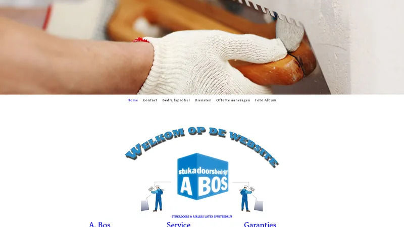 Website van Stukadoorsbedrijf A.Bos