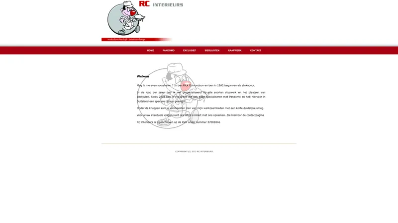 Website van Stukadoorsbedrijf