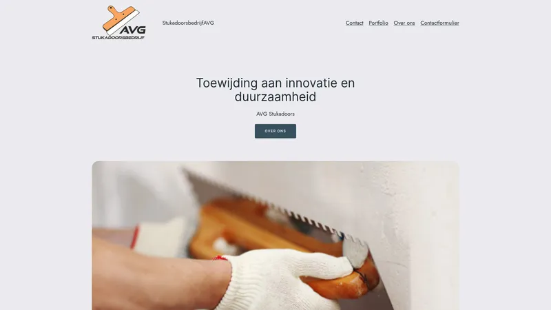 Website van Stukadoorsbedrijf AVG