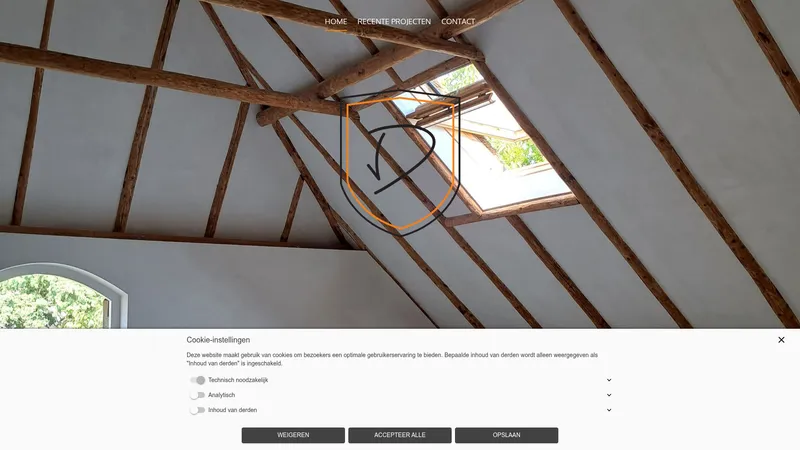 Website van Stukadoorsbedrijf D. Veldhuizen B.V.