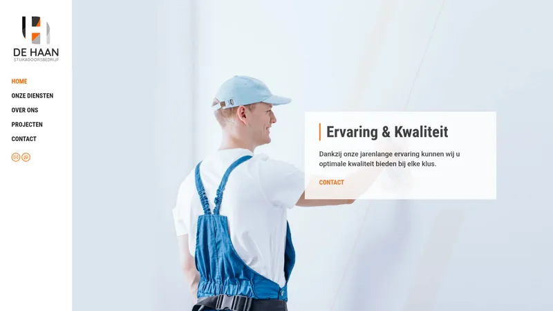 Website van Stukadoorsbedrijf de Haan