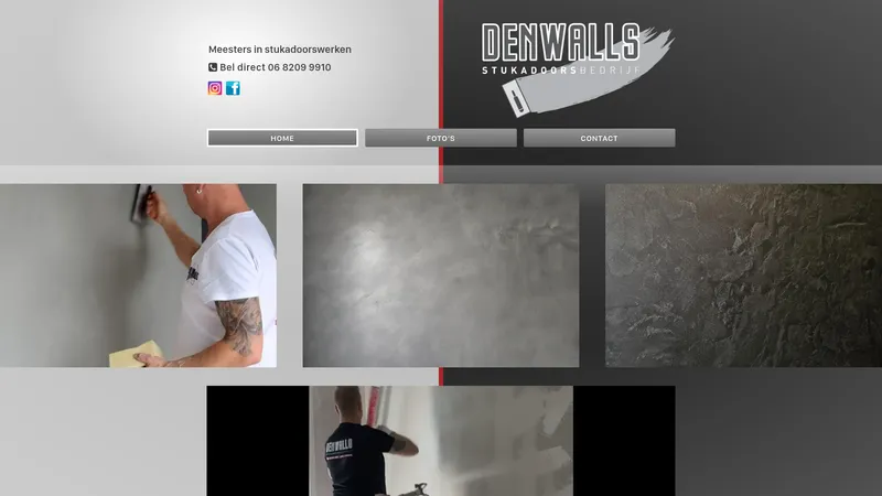 Website van Stukadoorsbedrijf DenWalls