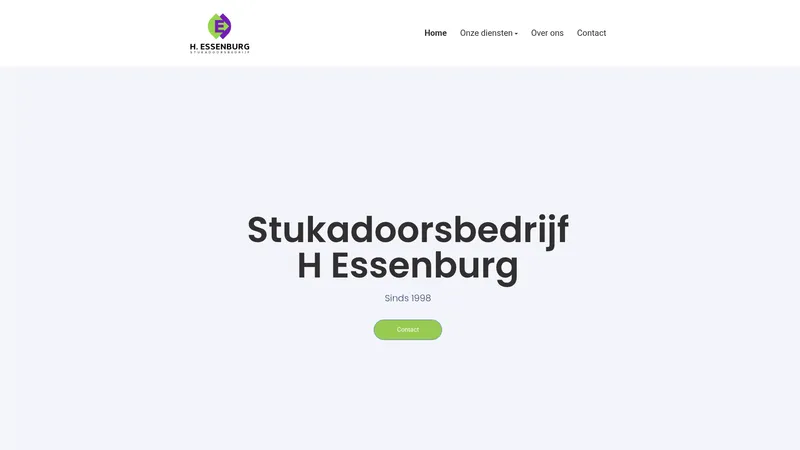 Website van Stukadoorsbedrijf Essenburg