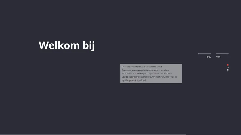 Website van Stukadoorsbedrijf Gaasbeek Harlingen Friesland