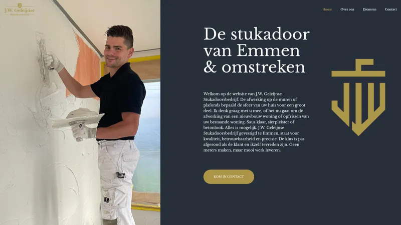Website van Stukadoorsbedrijf Geleijnse