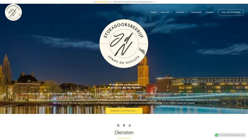 Website van Stukadoorsbedrijf JdN | Zwolle