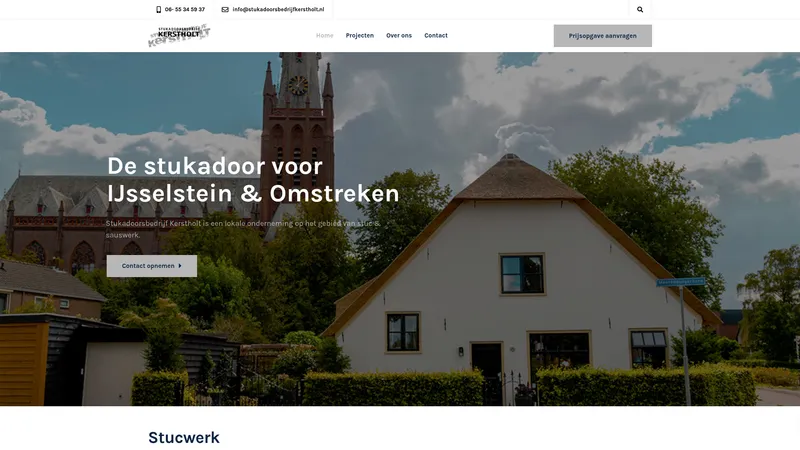 Website van Stukadoorsbedrijf Kerstholt