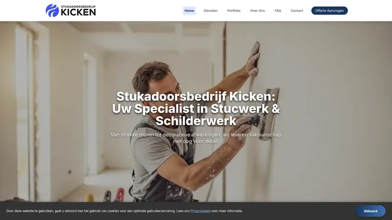 Website van Stukadoorsbedrijf Kicken