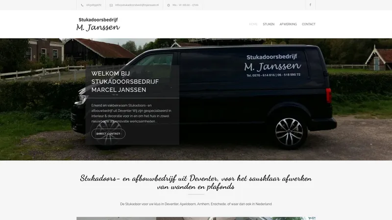 Website van Stukadoorsbedrijf M. Janssen