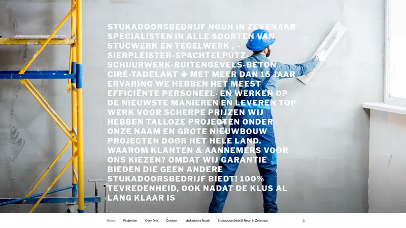 Website van Stukadoorsbedrijf Nouh