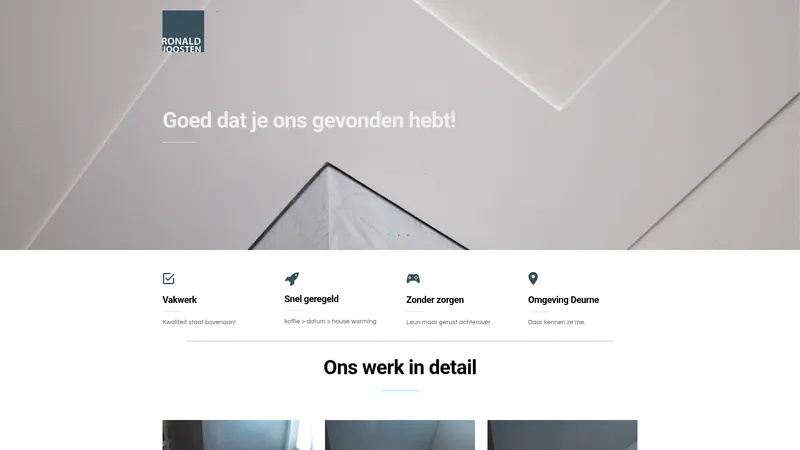 Website van Stukadoorsbedrijf Ronald Joosten