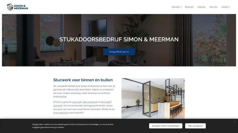 Website van Stukadoorsbedrijf Simon & Meerman