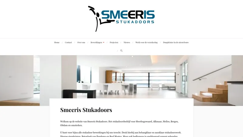 Website van Stukadoorsbedrijf Smeeris