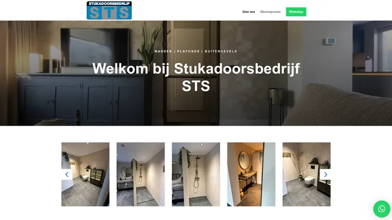 Website van Stukadoorsbedrijf STS
