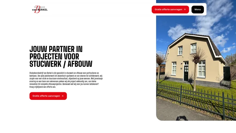 Website van Stukadoorsbedrijf van Berkel