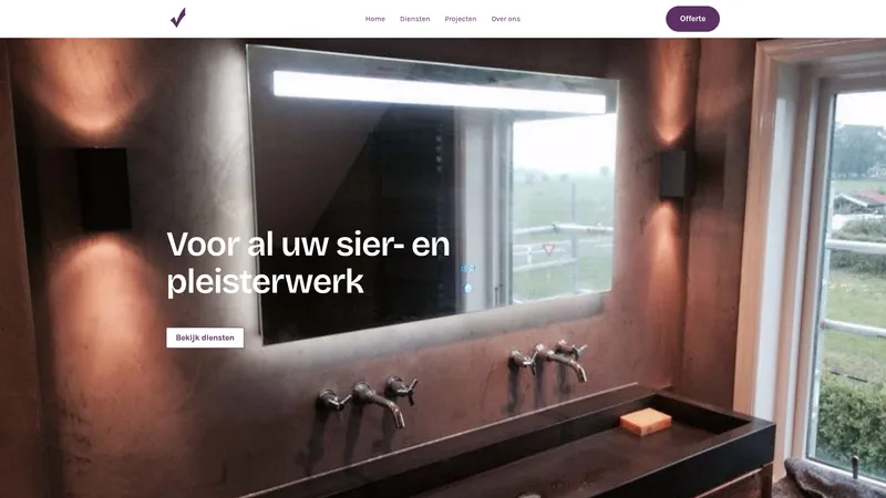 Website van Stukadoorsbedrijf van der Vlist