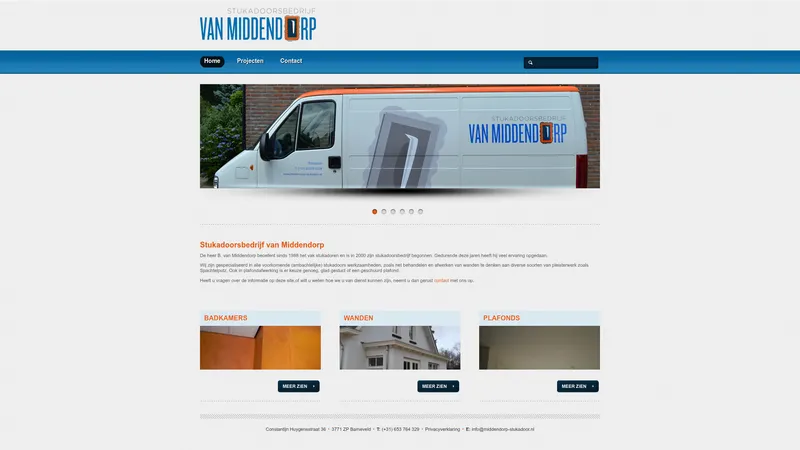 Website van Stukadoorsbedrijf van Middendorp