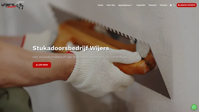 Website van Stukadoorsbedrijf Wijers