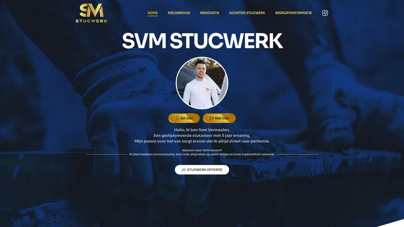 Website van SVM Stucwerk