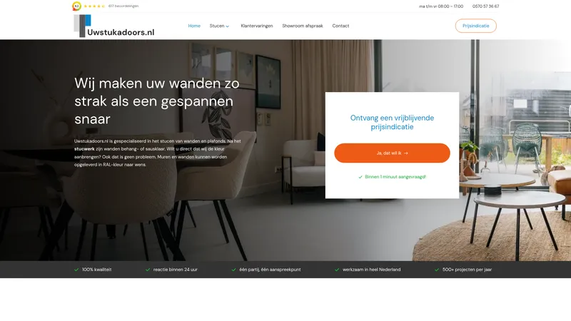 Website van Uwstukadoors