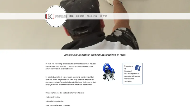Website van van der Els spuitwerken