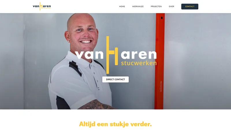 Website van van Haren Stucwerken