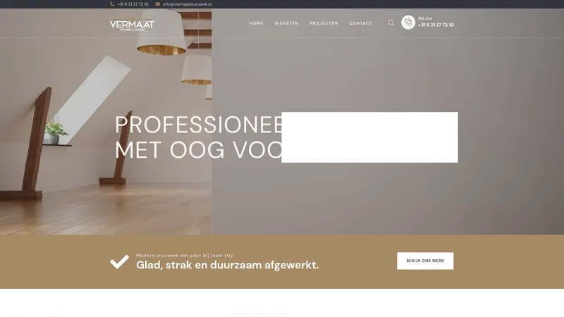 Website van Vermaat stucwerk & afbouw