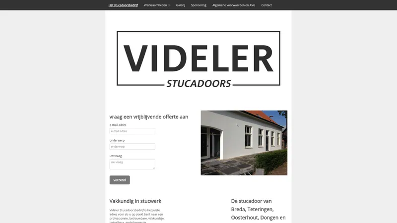 Website van Videler Stucadoorsbedrijf