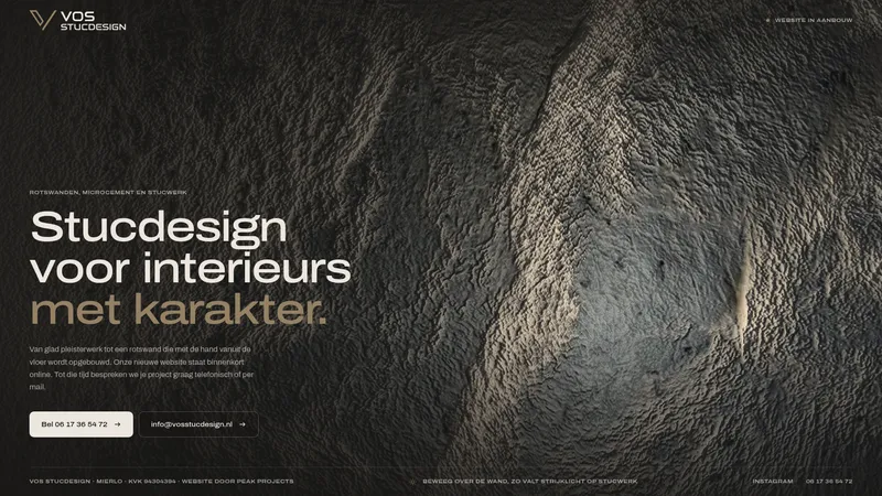 Website van Vos Stucdesign
