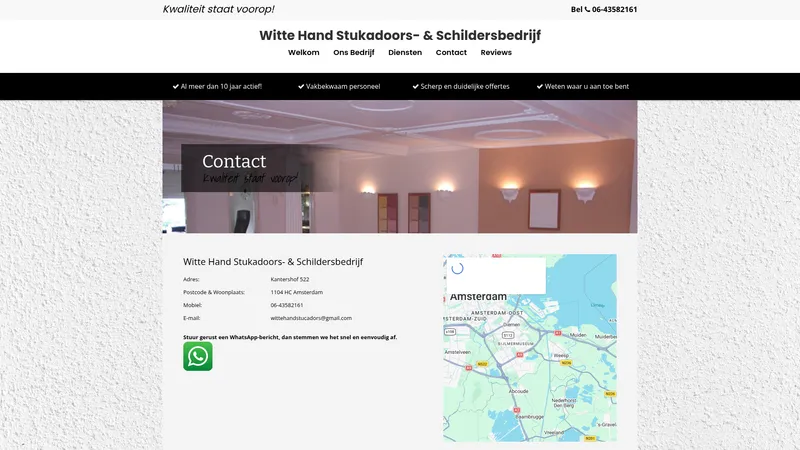 Website van witte hand stukadoors