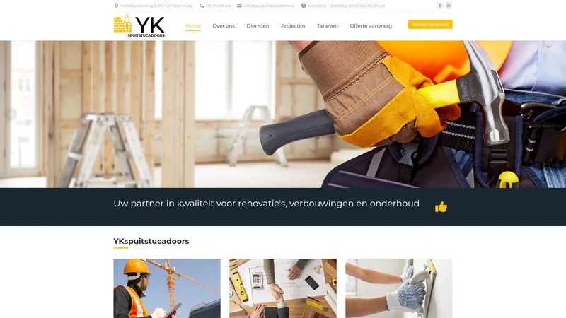 Website van YK Spuit